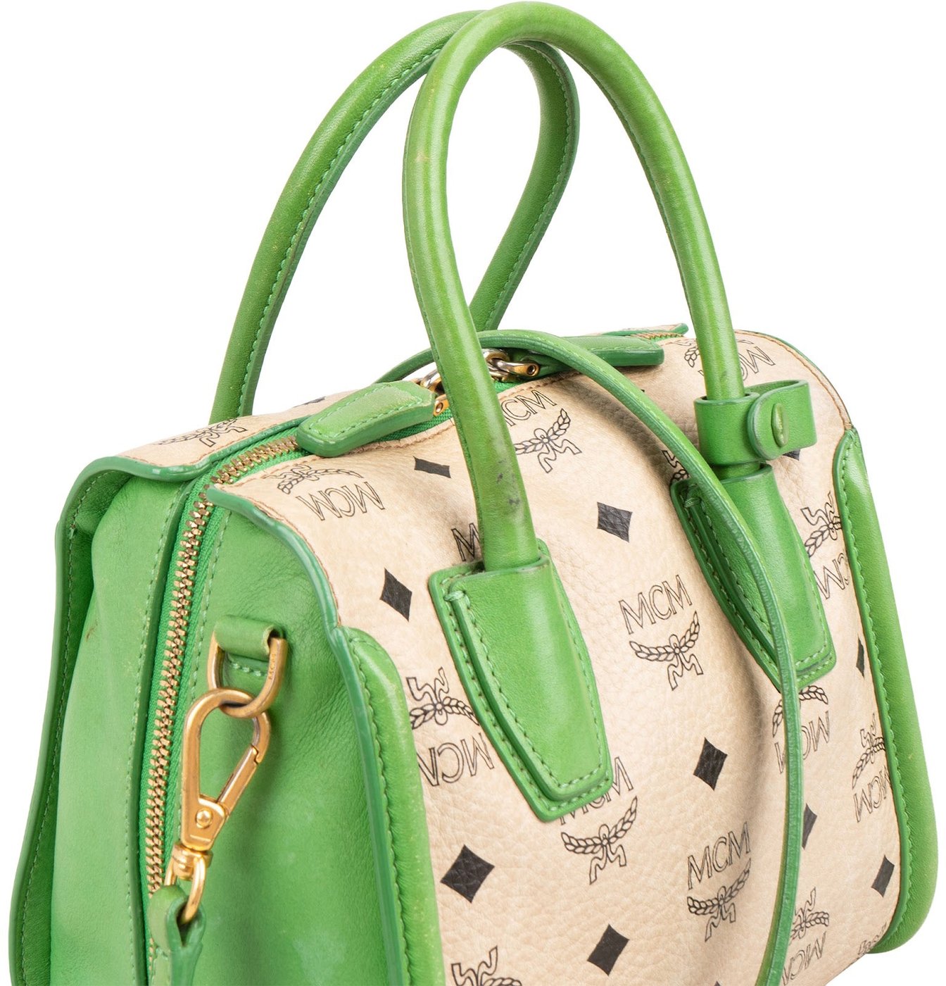 MCM Monogram Visetos Delmy Boston Mini Handbag