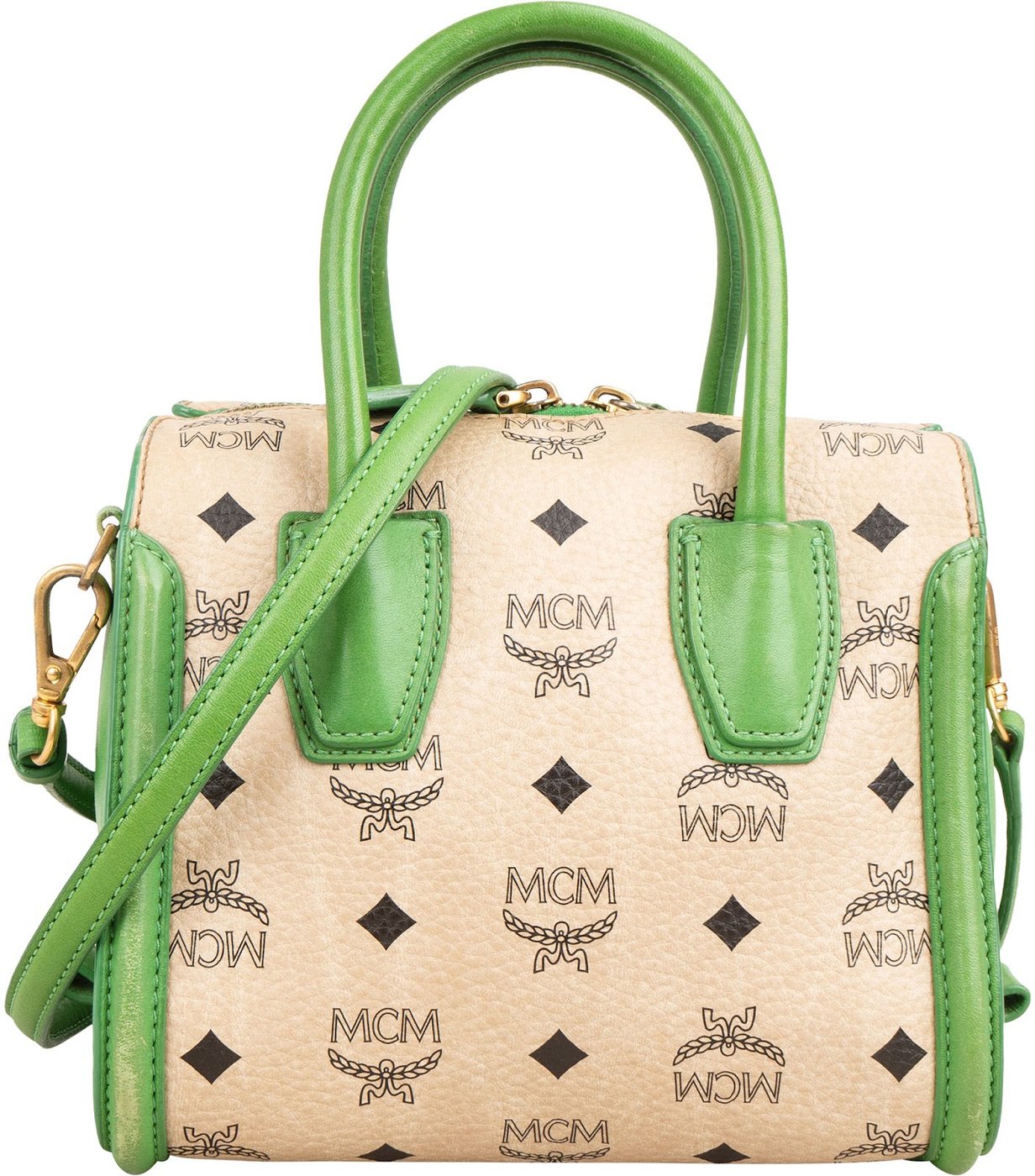 MCM Monogram Visetos Delmy Boston Mini Handbag