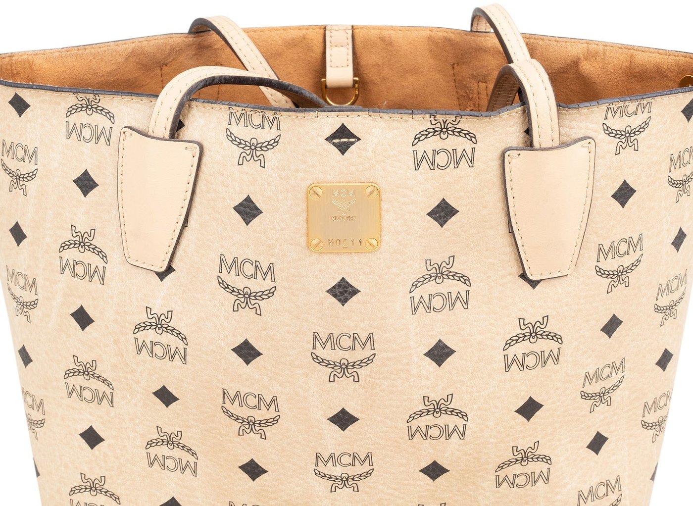 MCM Monogram Visetos Mini Shopper Handbag