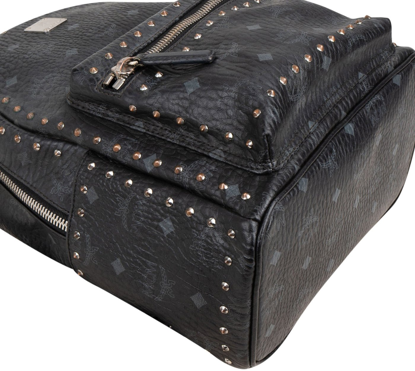 MCM Monogram Visetos Canvas Stark Small Studded Backpack