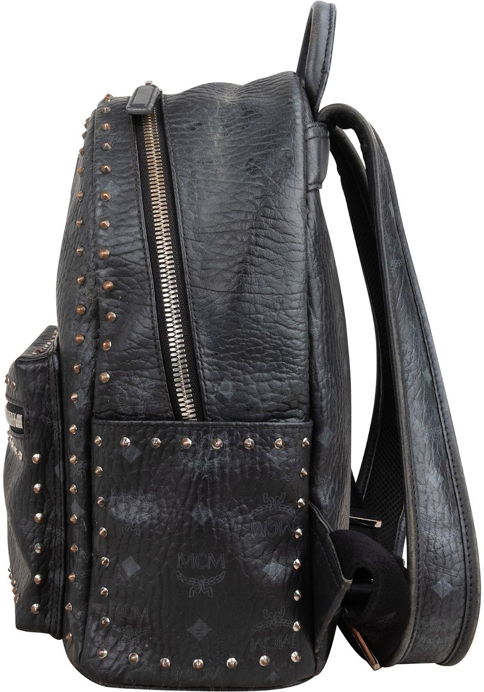 MCM Monogram Visetos Canvas Stark Small Studded Backpack
