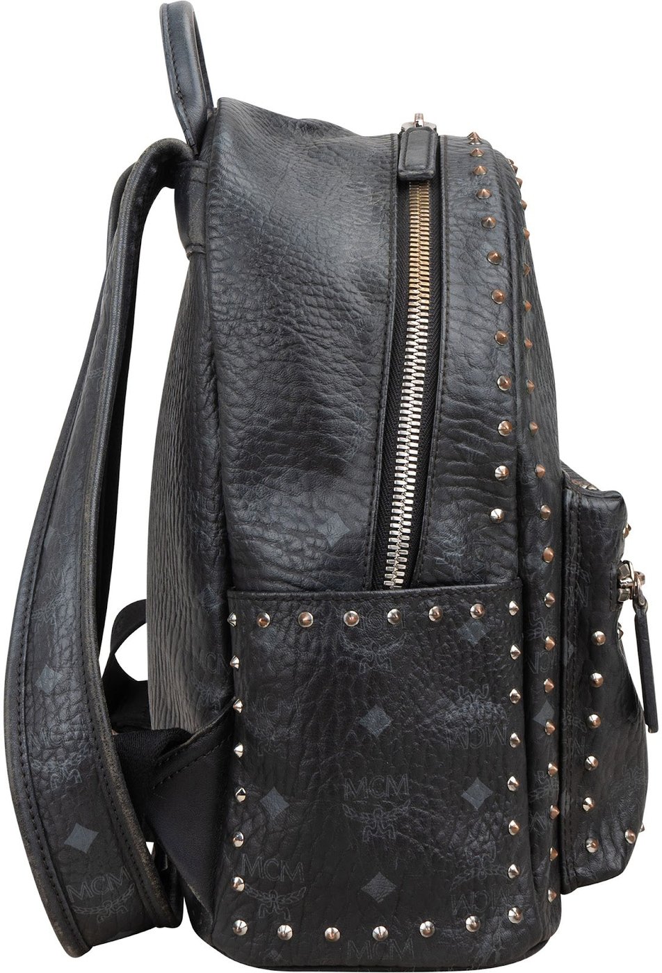 MCM Monogram Visetos Canvas Stark Small Studded Backpack