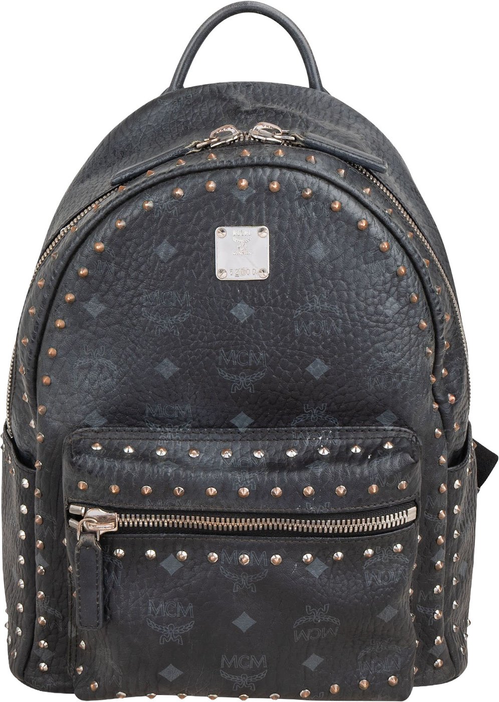 MCM Monogram Visetos Canvas Stark Small Studded Backpack