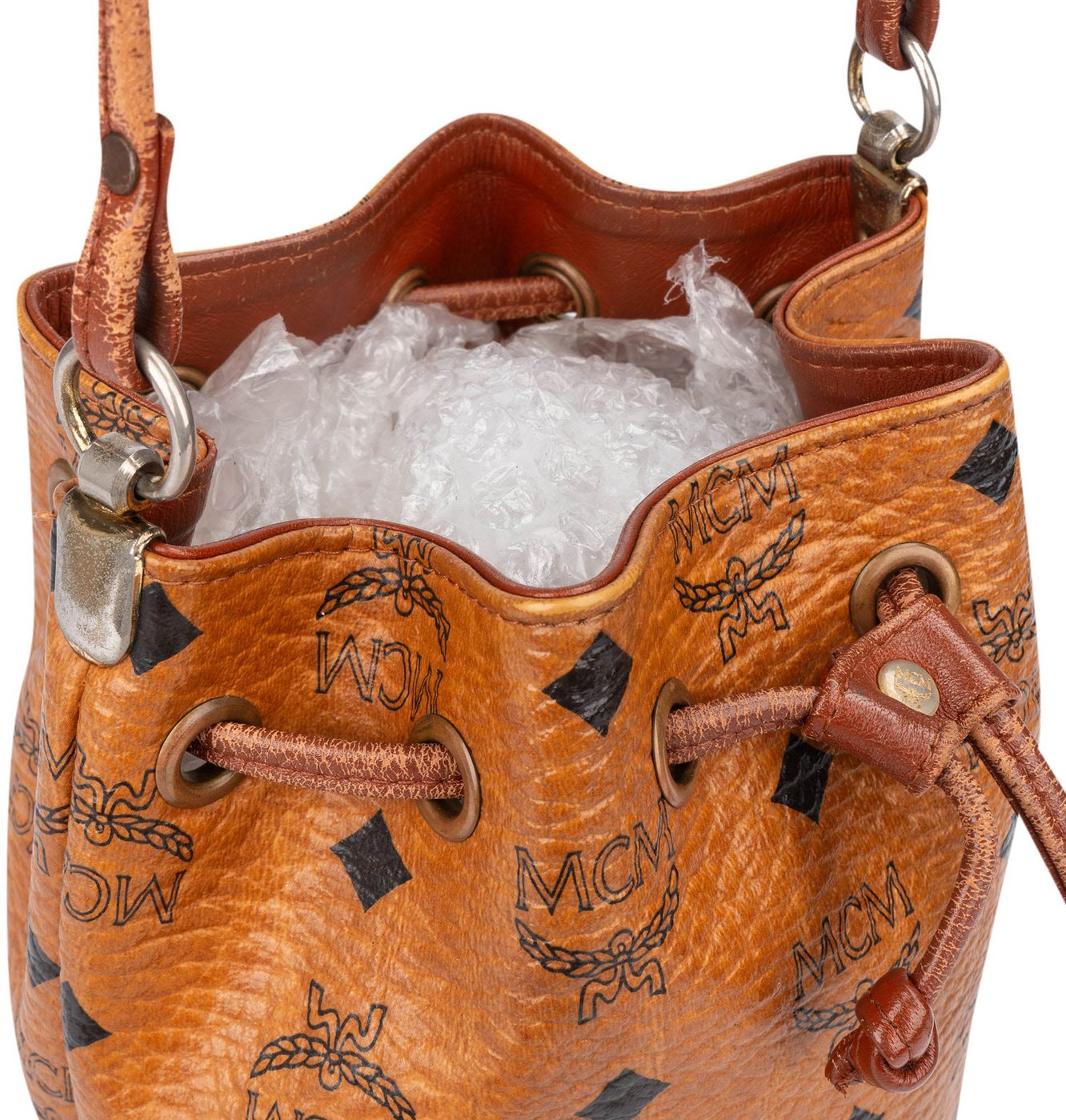 MCM Visetos Monogram Bucket Crossbody Bag