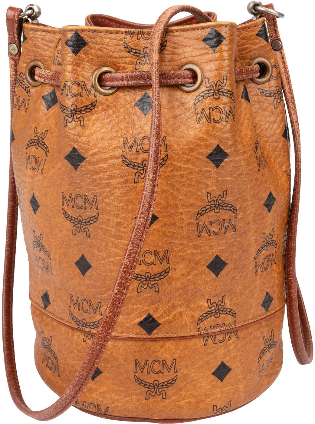 MCM Visetos Monogram Bucket Crossbody Bag
