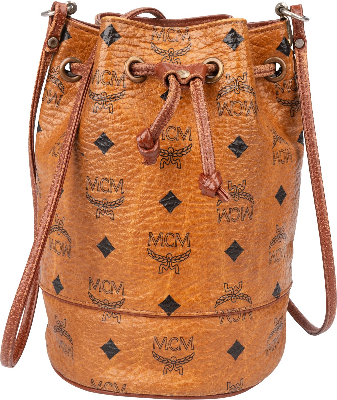 MCM Visetos Monogram Bucket Crossbody Bag