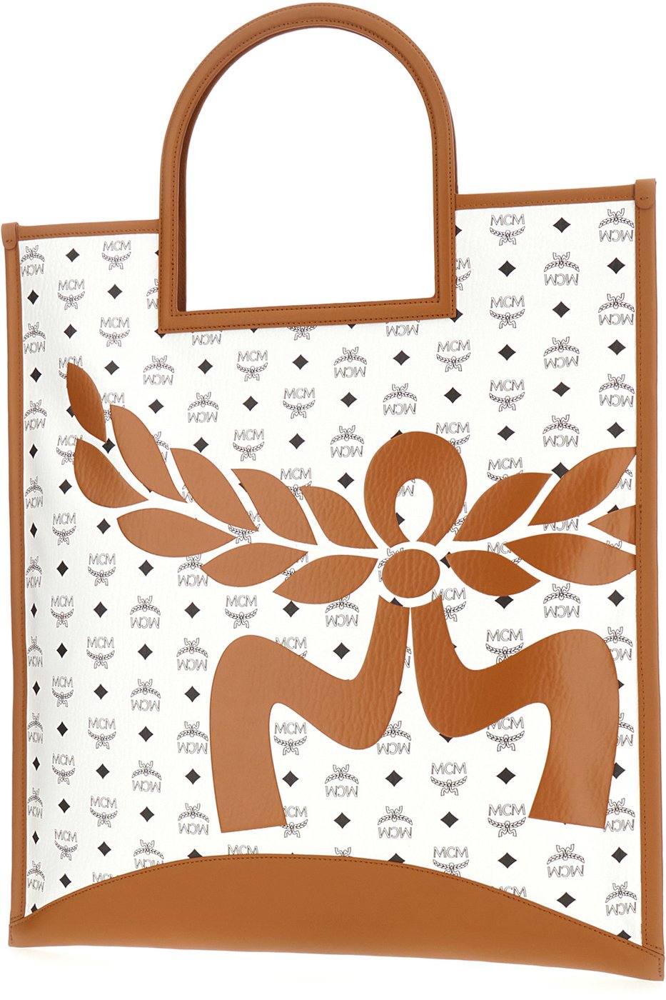 Mcm Printed canvas shopping bag