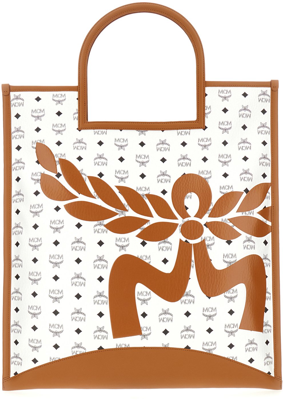 Mcm Printed canvas shopping bag