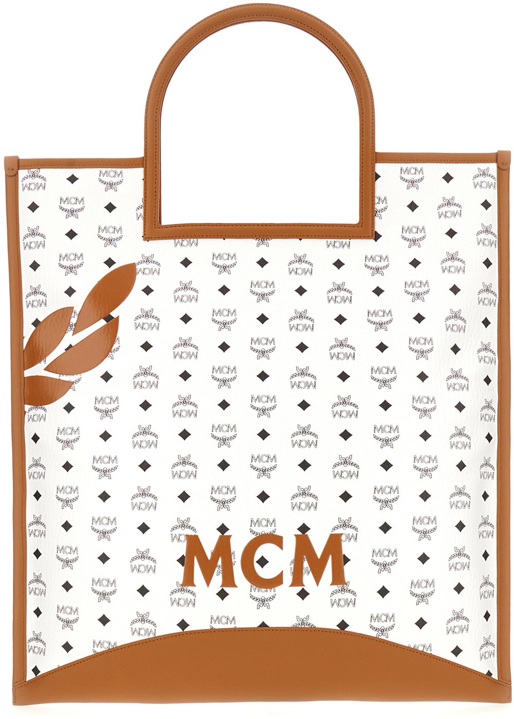 Mcm Printed canvas shopping bag