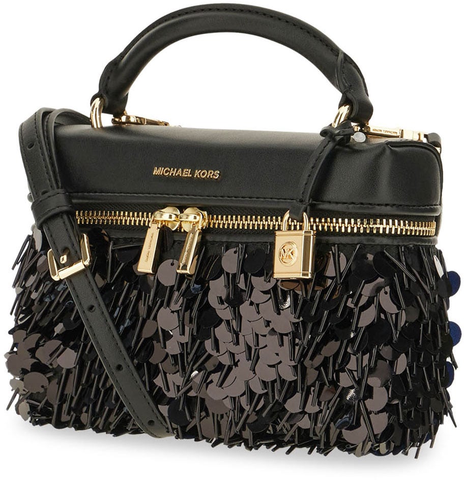 Michael Kors Black paillettes Jana crossbody bag