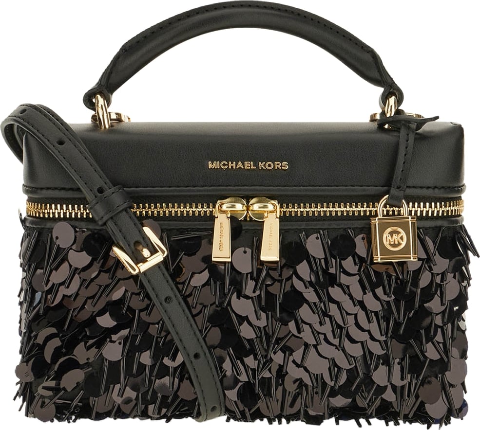 Michael Kors Black paillettes Jana crossbody bag