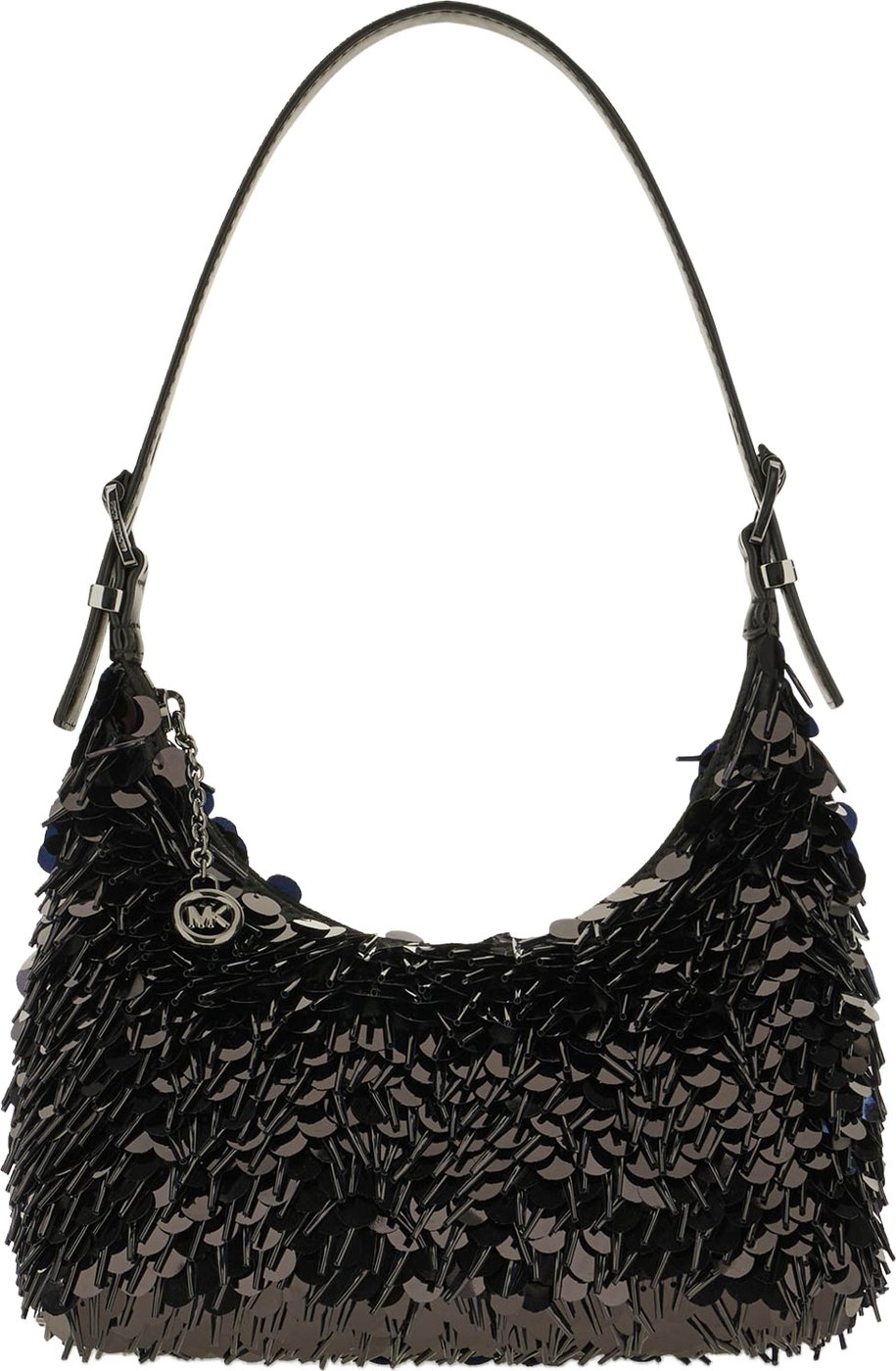Michael Kors Black paillettes small Nolita shoulder bag