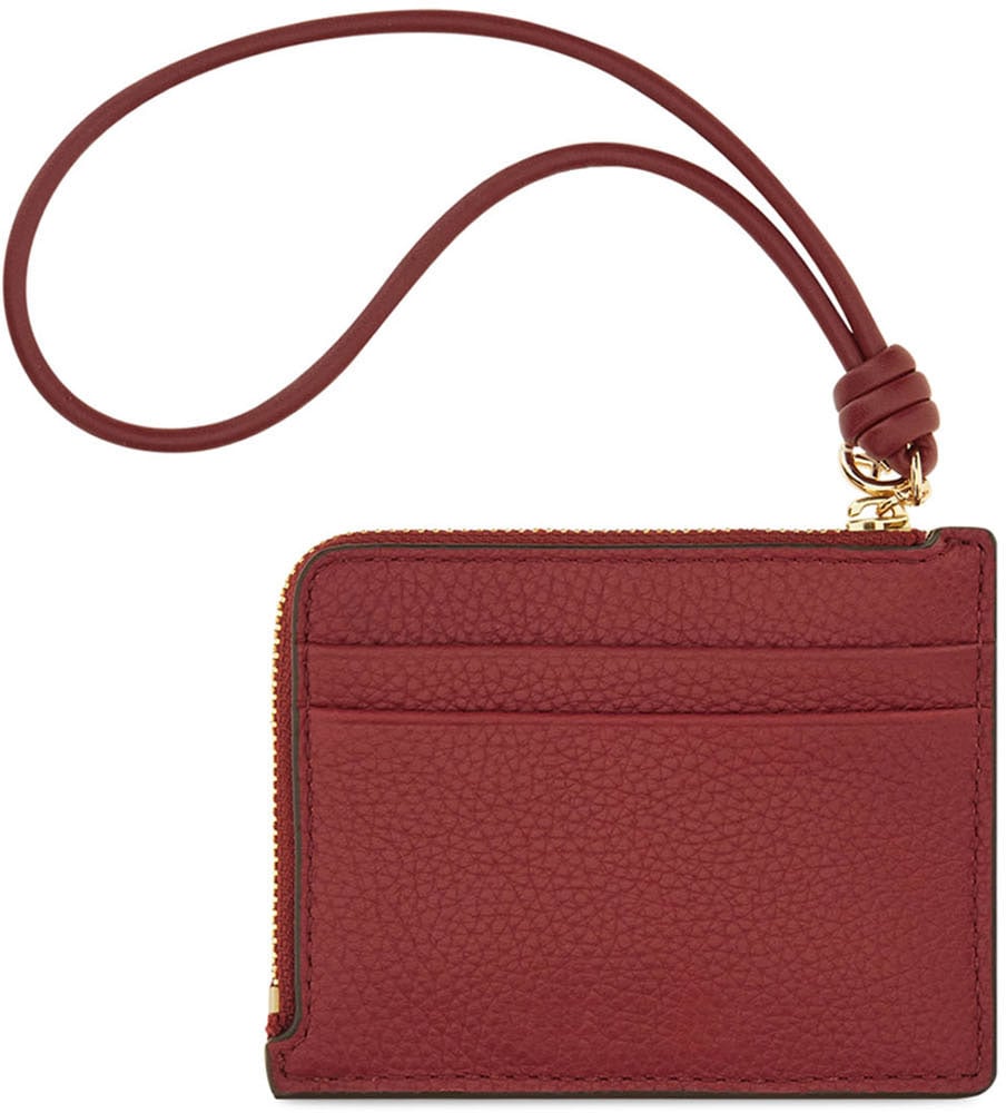 Michael Kors Tiziano red leather card holder