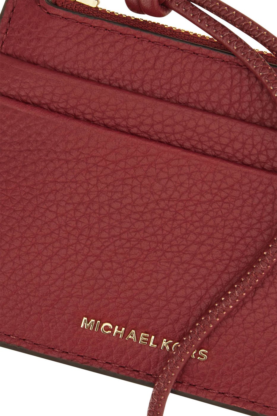 Michael Kors Tiziano red leather card holder