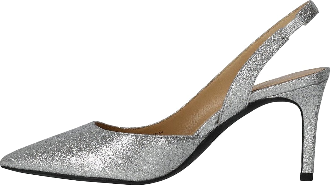 MICHAEL KORS ALINA FLEX SILVER SLINGBACK PUMPS