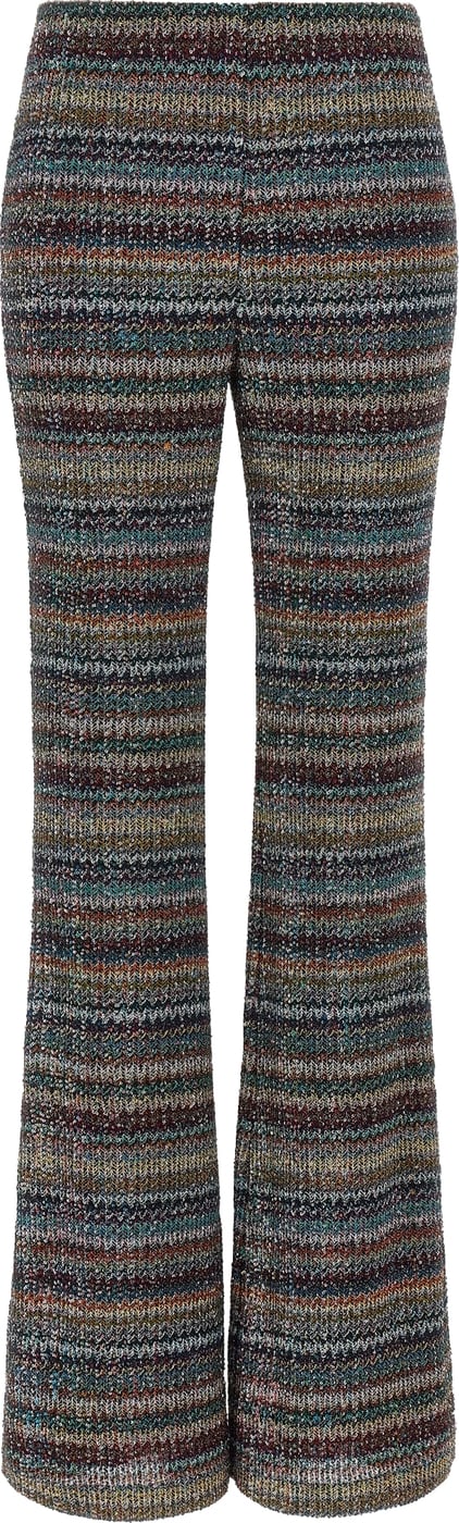 Multicolor Sequin Caperdoni Flared-Leg Pants