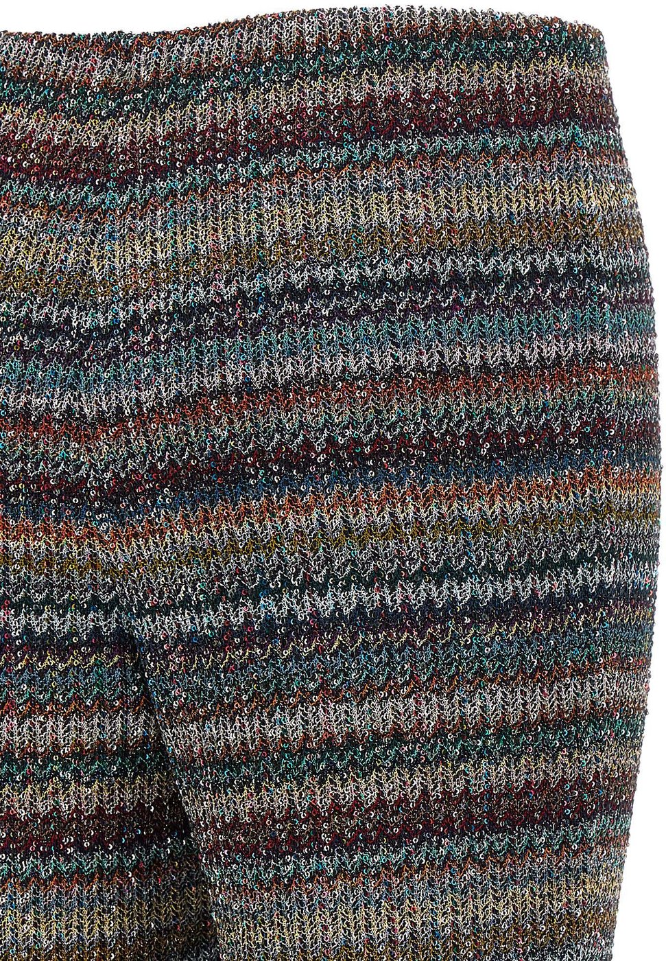 Multicolor Sequin Caperdoni Flared-Leg Pants