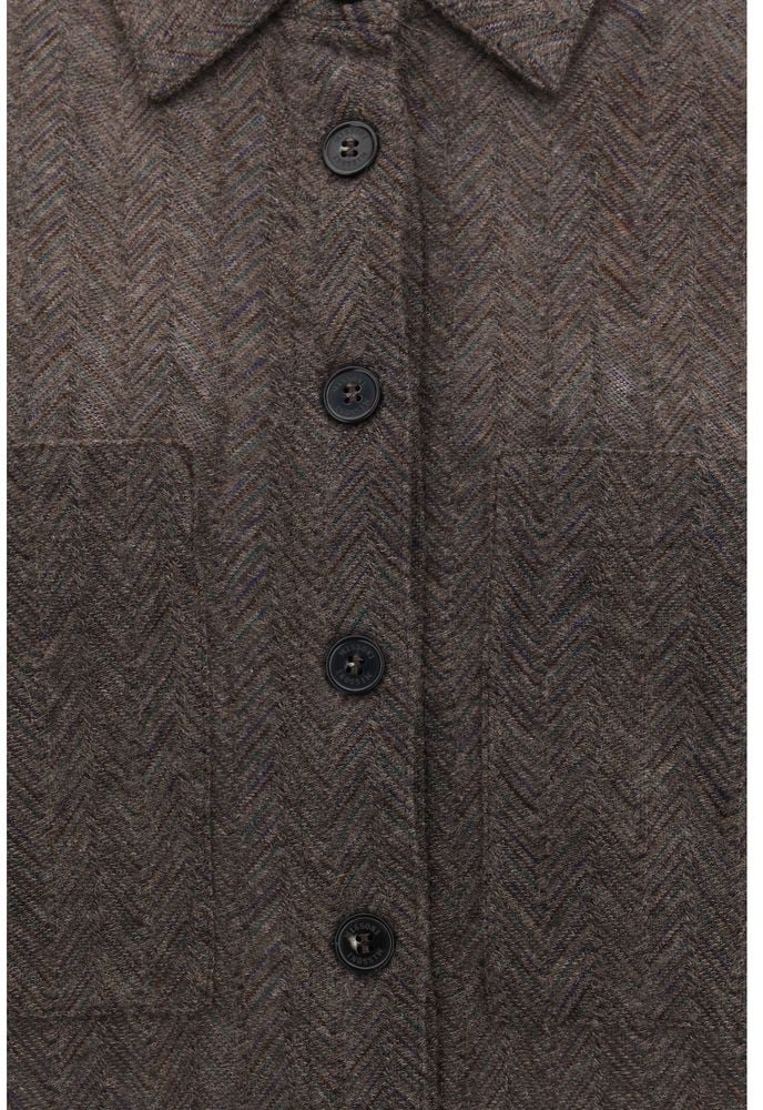 Missoni Brown Cashmere Dress Shirt