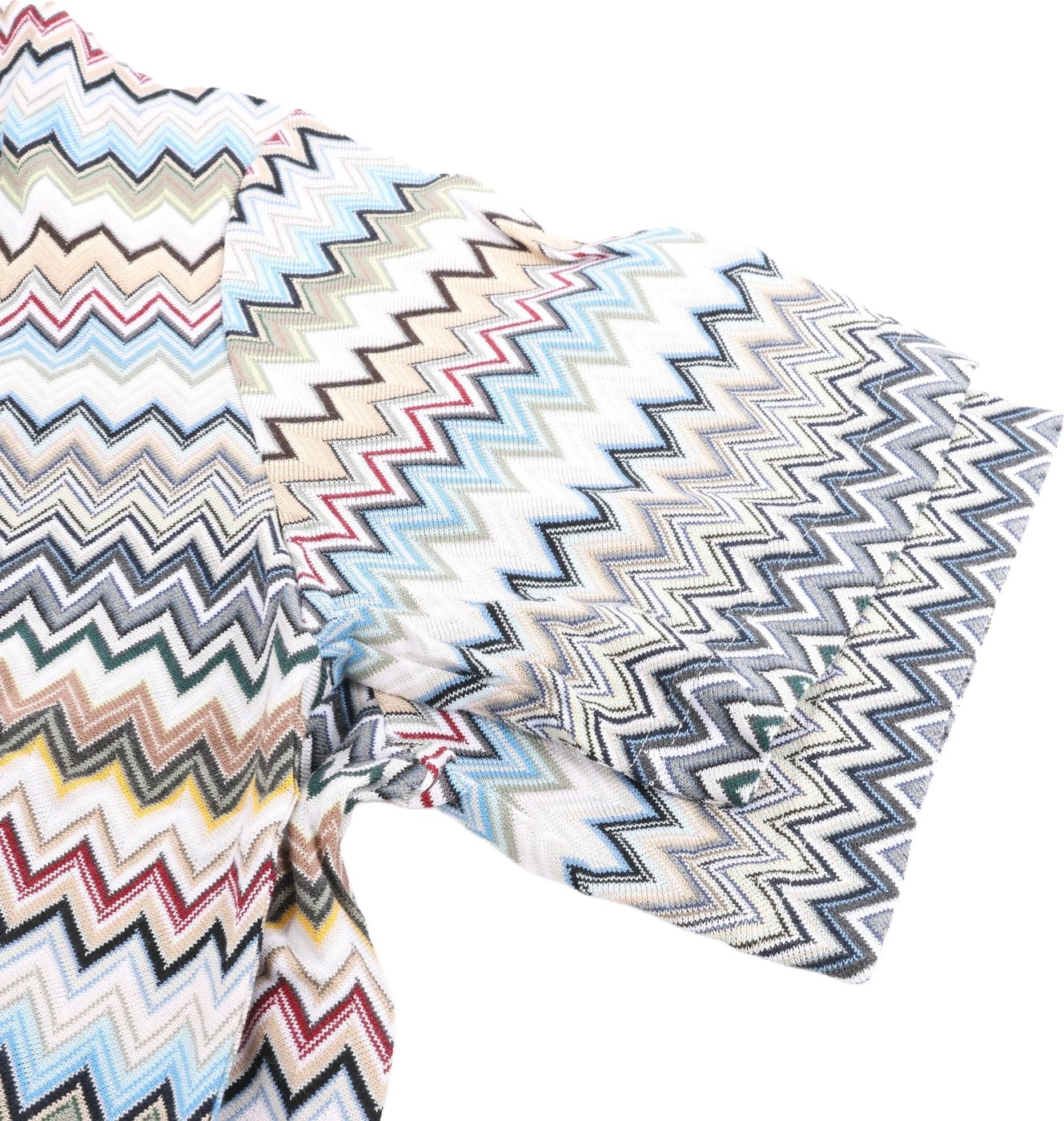Missoni PATTERNED Short Sleeve Shirt in Gray x Multicolor, Size 48 IT
