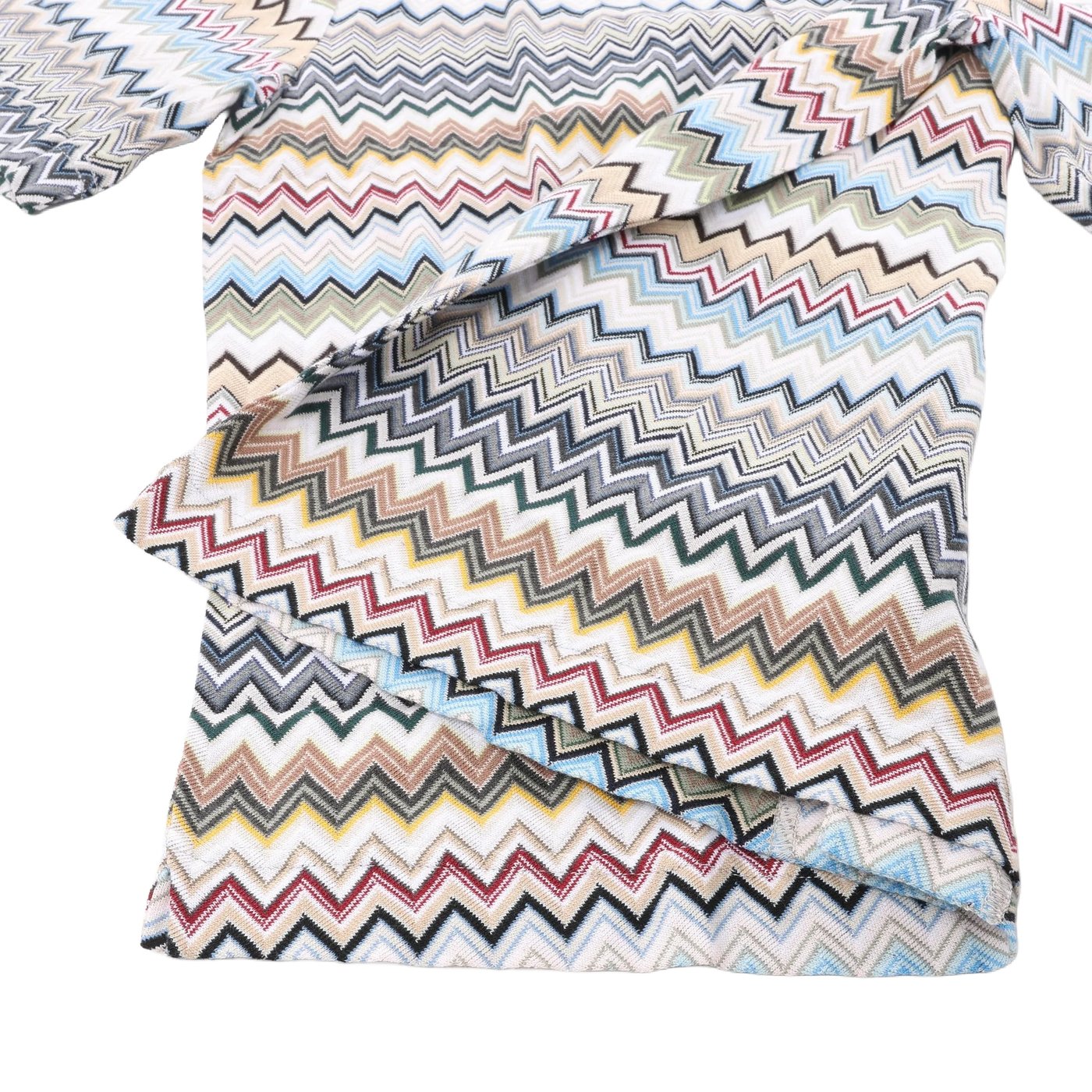 Missoni PATTERNED Short Sleeve Shirt in Gray x Multicolor, Size 48 IT