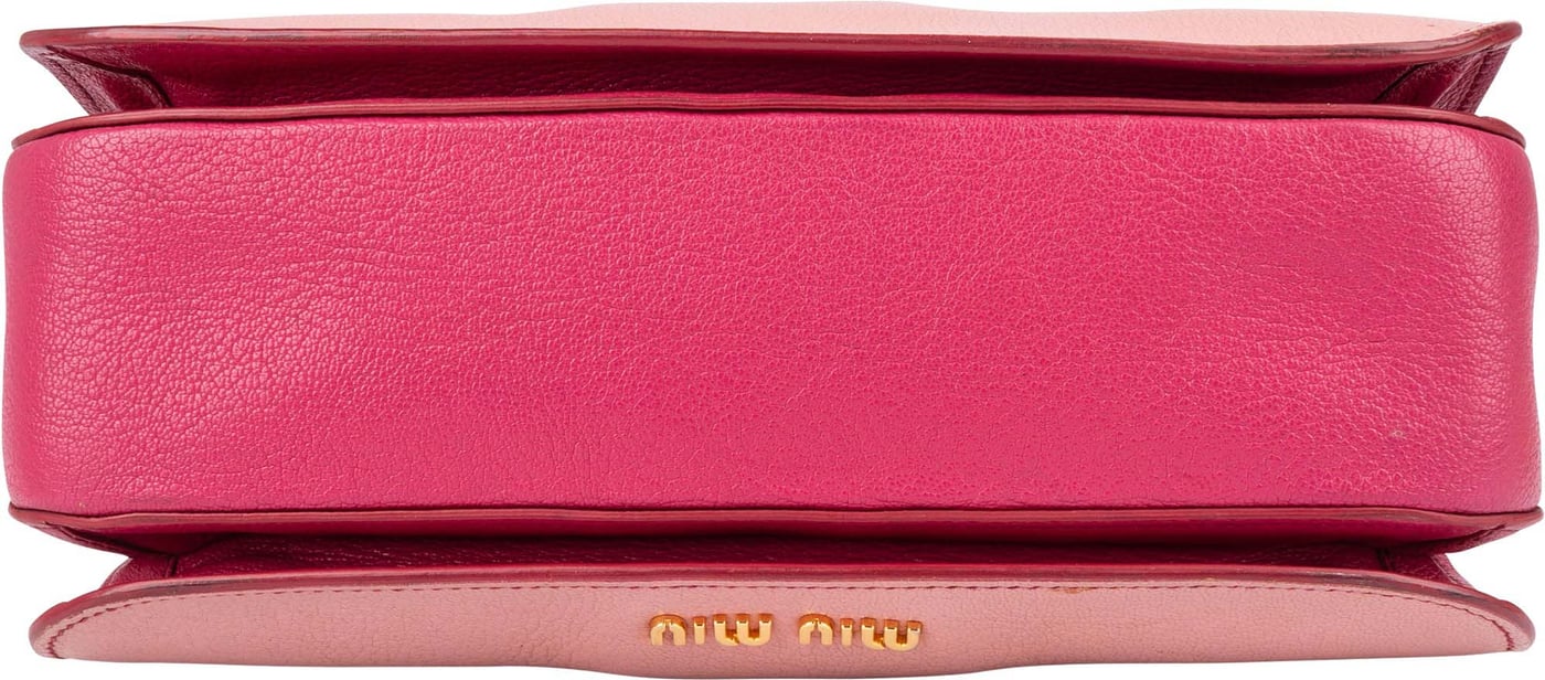 Miu Miu Leather Madras Bicolore Handbag