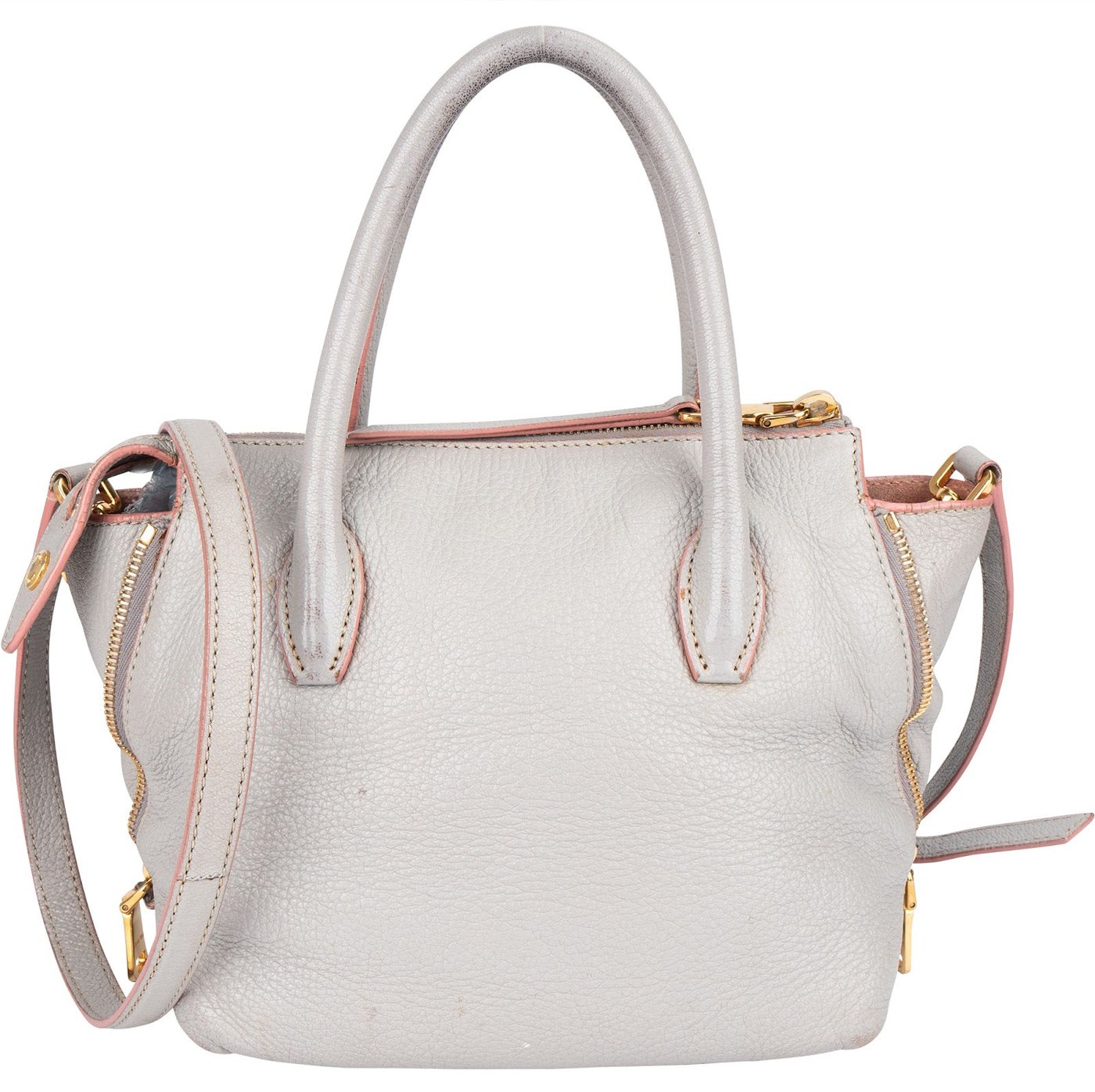 Miu Miu Vitello Leather Madras Handbag