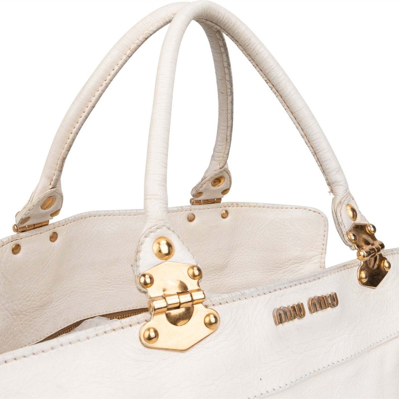 Miu Miu Blancoi Vitello Daino Satchel Handbag