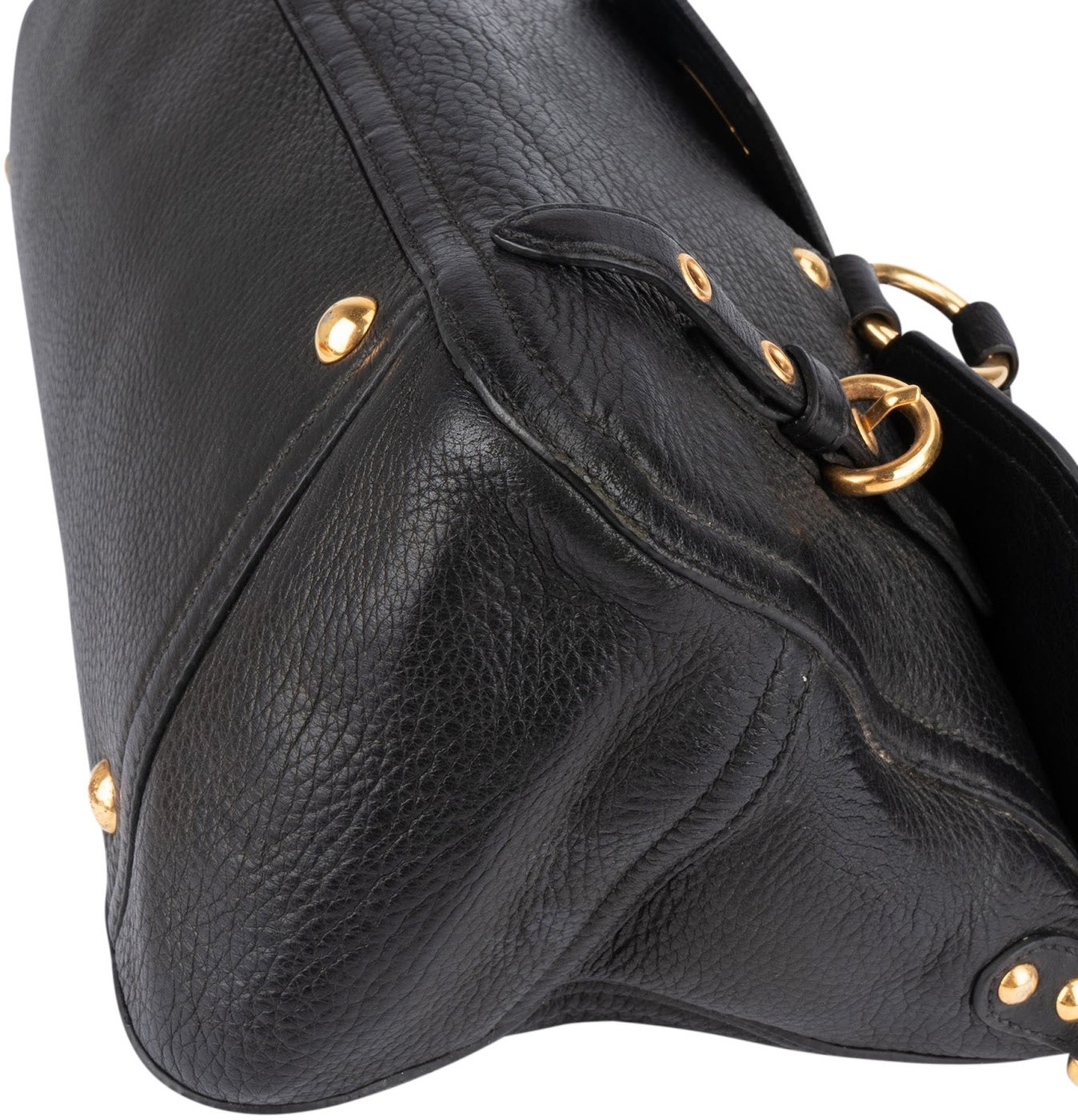 Miu Miu Vitello Lux Leather Coffer Satchel Handbag