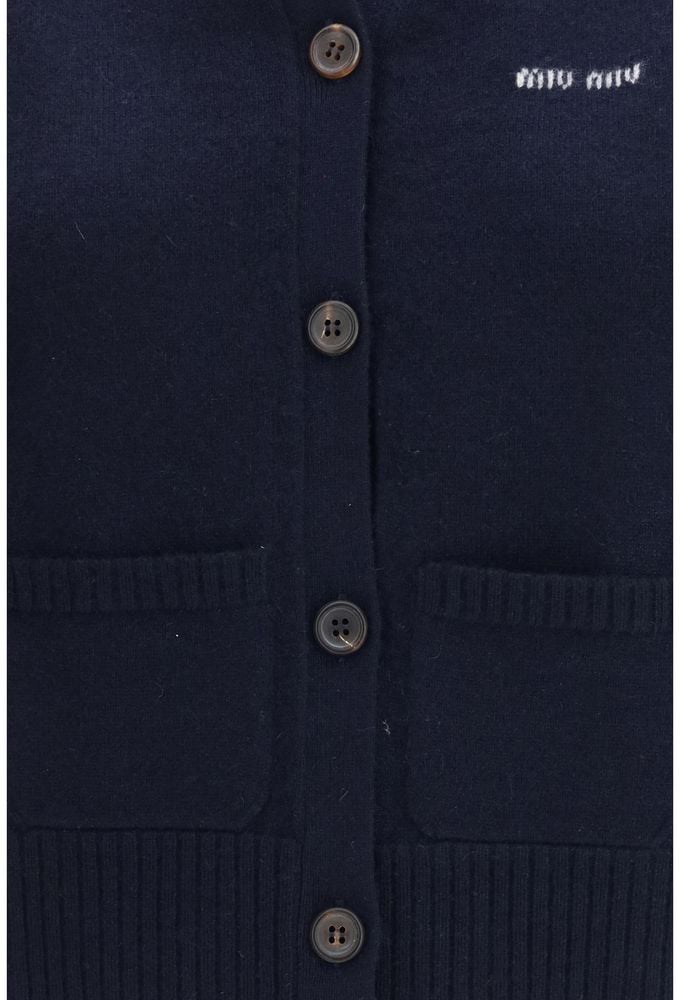 Miu Miu Blue Cashmere Sleeveles Sweater