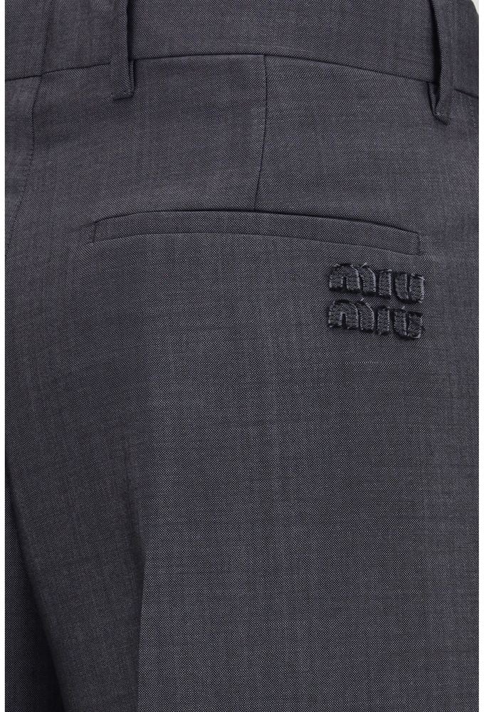 Miu Miu Gray Wool Oves Aries Dress Pants