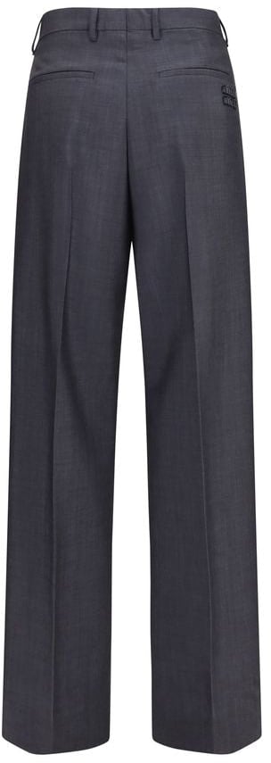 Miu Miu Gray Wool Oves Aries Dress Pants