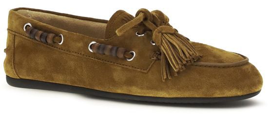 Miu Miu Beige Calf Leather Bos Taurus Slip-On Loafers