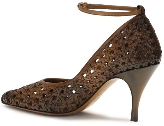 Miu Miu Beige Calf Leather Bos Taurus High Heel Pumps