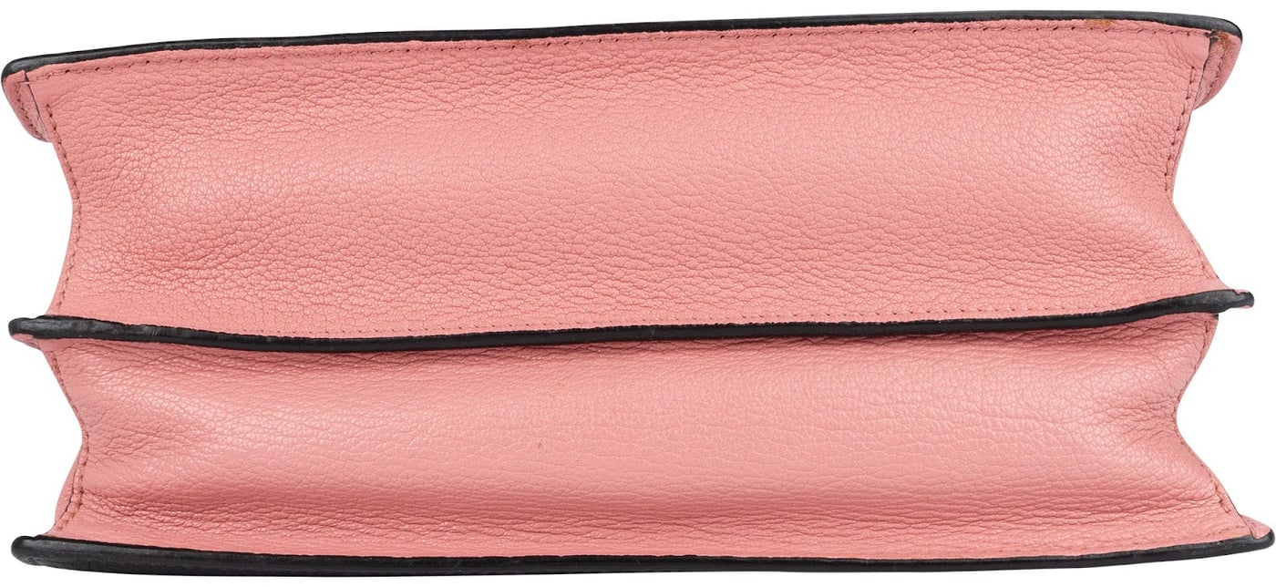 Miu Miu Black Madras Leather Top Handle Crossbody Handbag