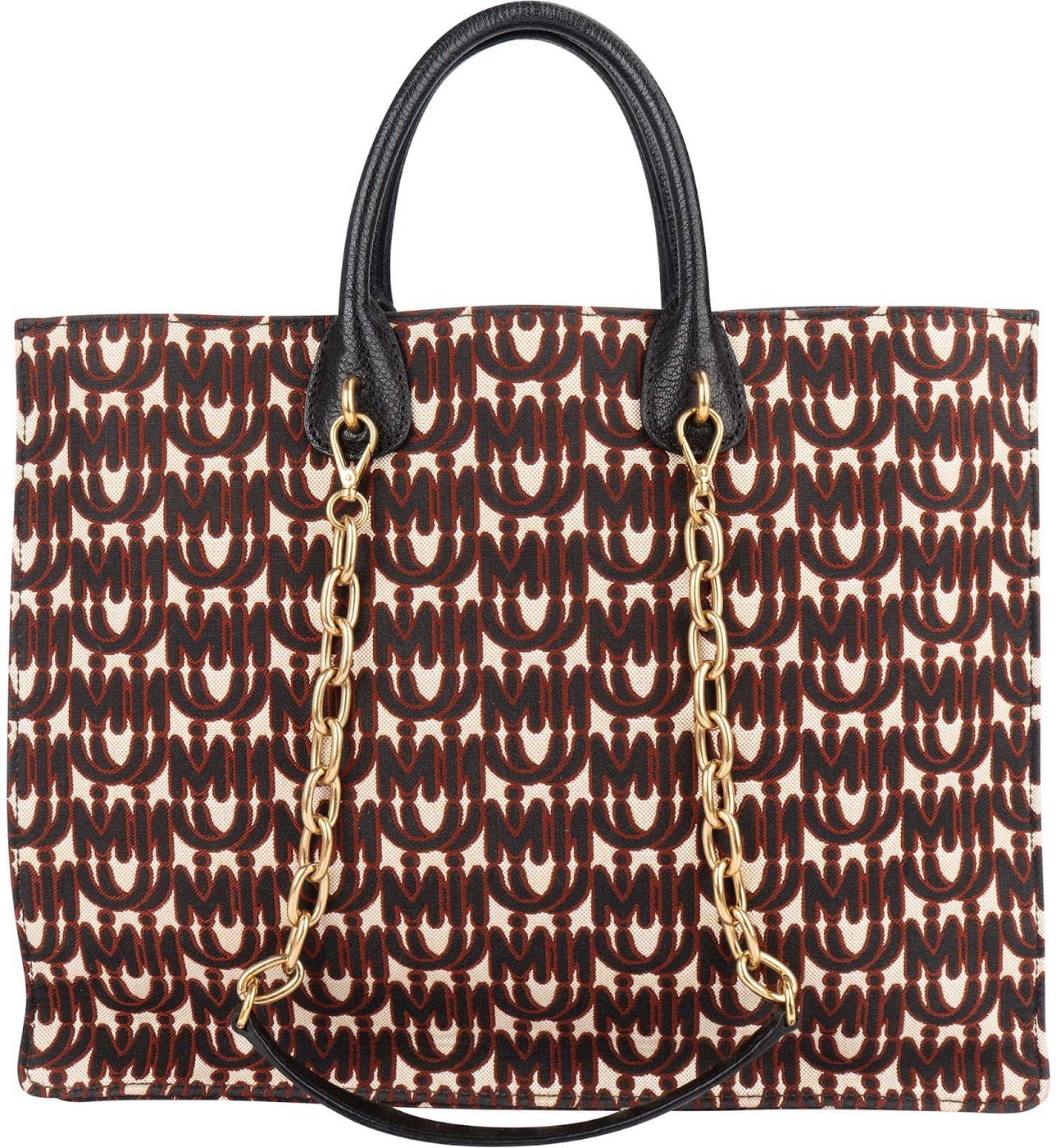 Miu Miu Jacquard Fabric Tote Handbag