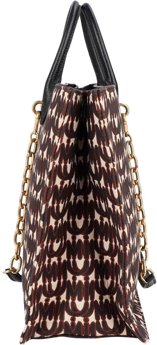Miu Miu Jacquard Fabric Tote Handbag