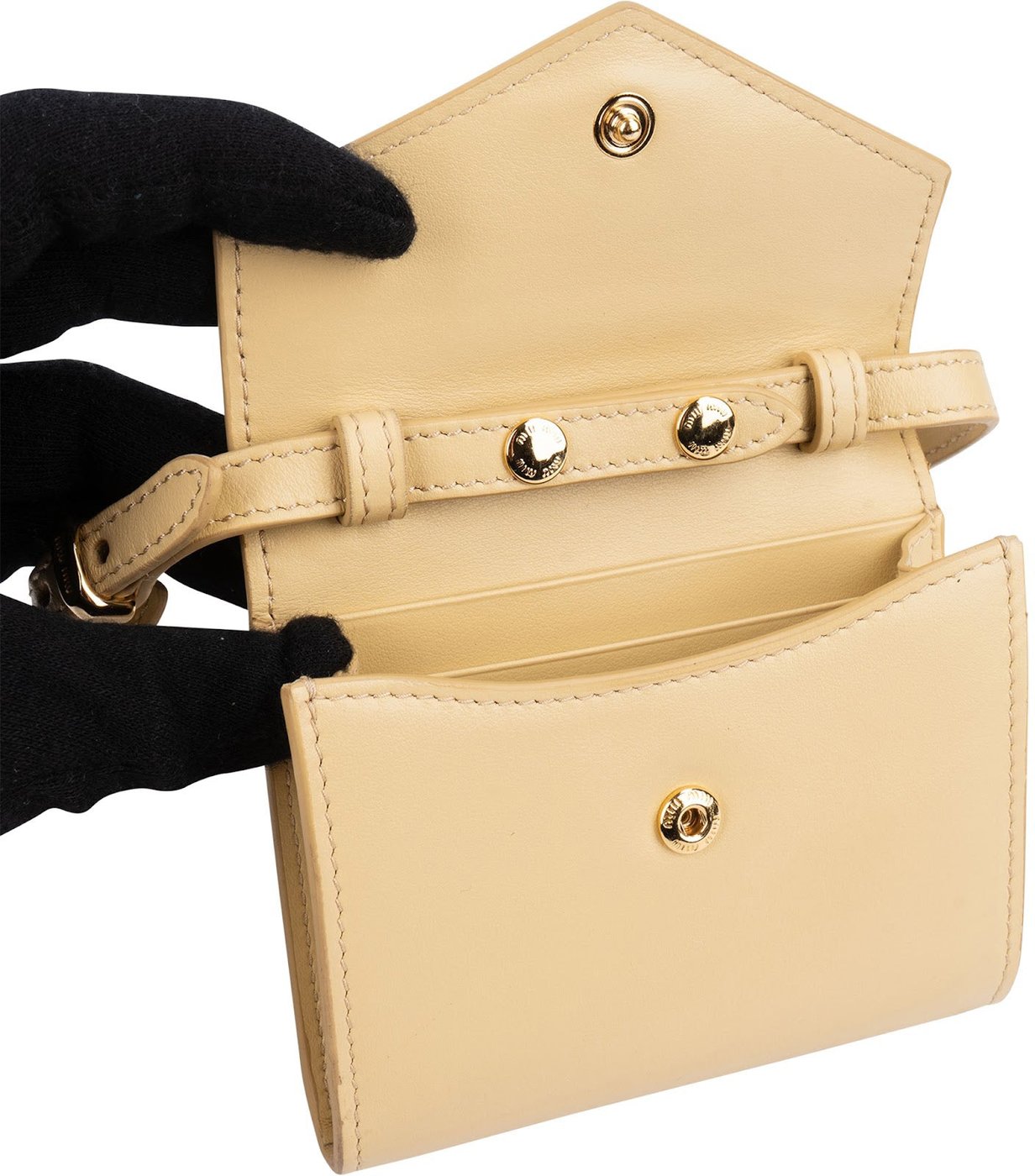 Miu Miu Soft Calf Leather Mini Wallet Handbag