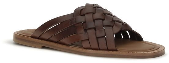 Miu Miu Brown Calf Leather Bos Taurus Flat Sandals