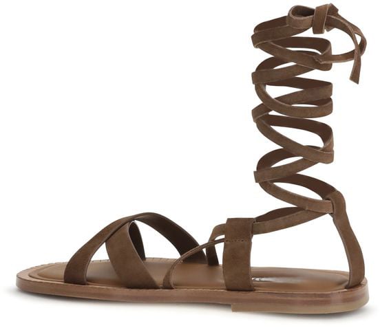 Miu Miu Brown Calf Leather Bos Taurus Strap-On Sandals