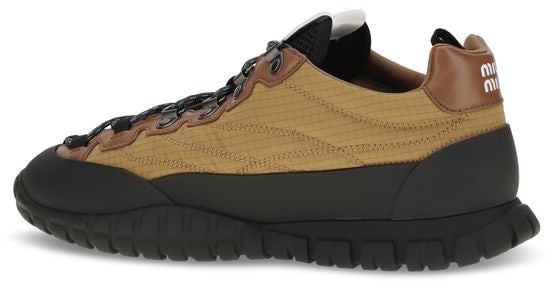 Miu Miu Beige Polyamide Athletic Sneakers