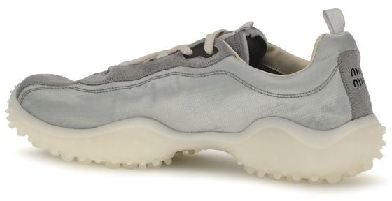 Miu Miu Gray Recycled Polyamide Chunky Sneakers