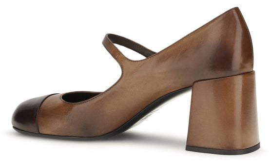 Miu Miu Brown Calf Leather Bos Taurus Ballet Flats