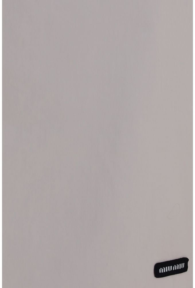 Miu Miu Gray Cotton Midi Skirt