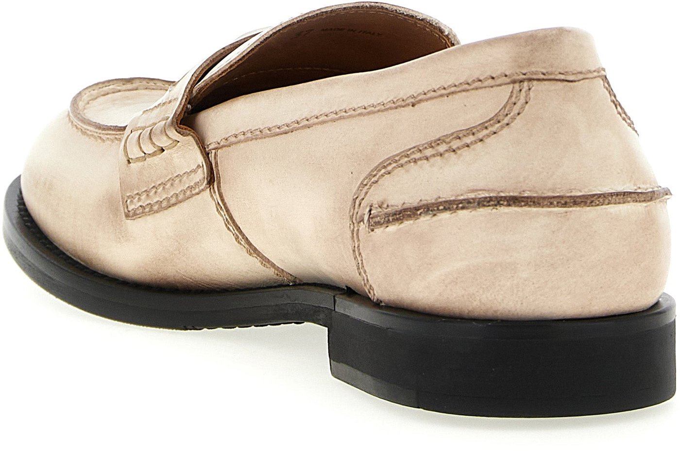 Miu Miu White Calfskin Slip-On Loafers