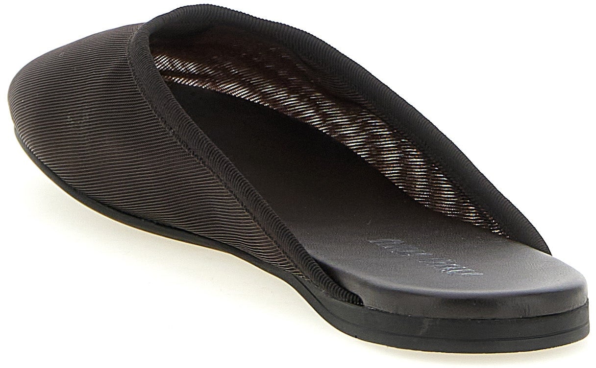 Miu Miu Black Recycled Polyester Flats