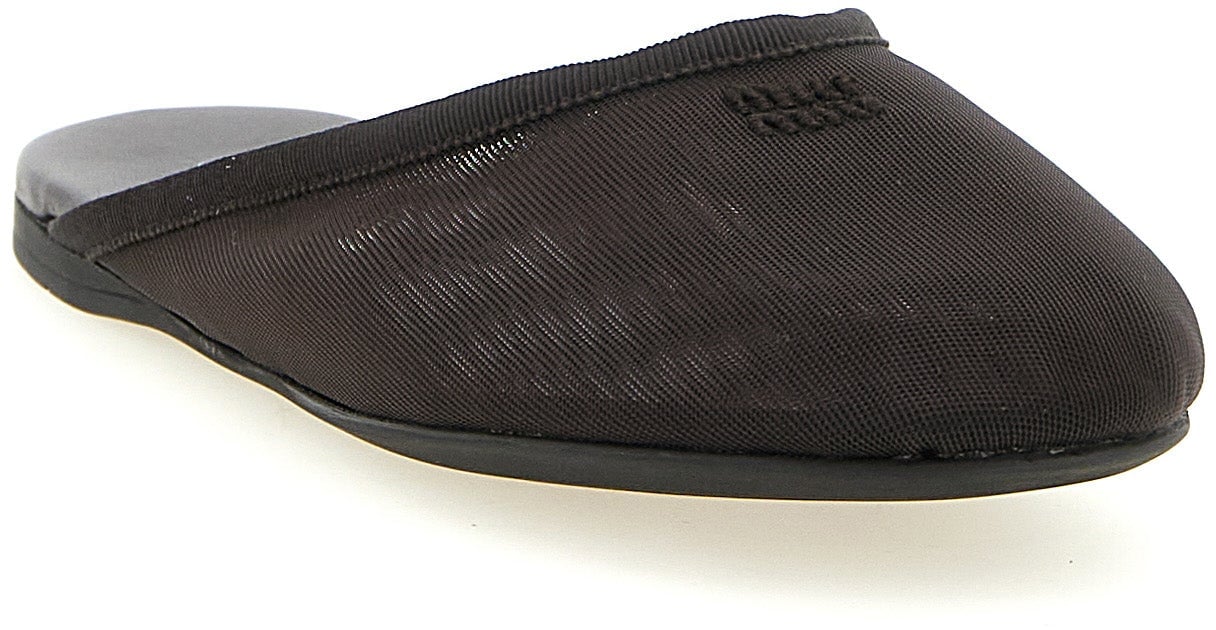 Miu Miu Black Recycled Polyester Flats