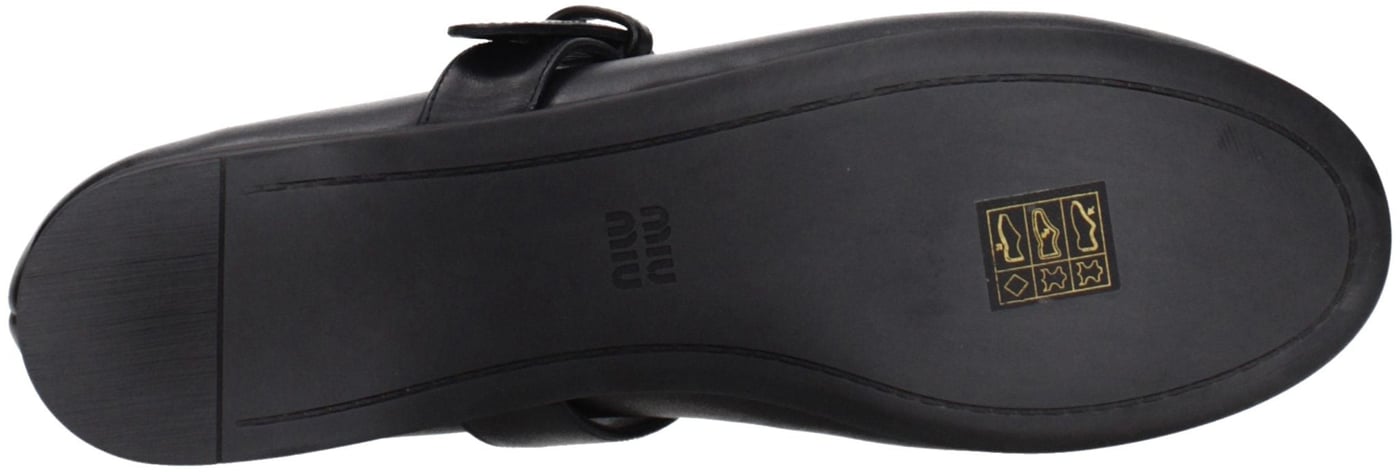 Miu Miu Black Leather Ballet Flats
