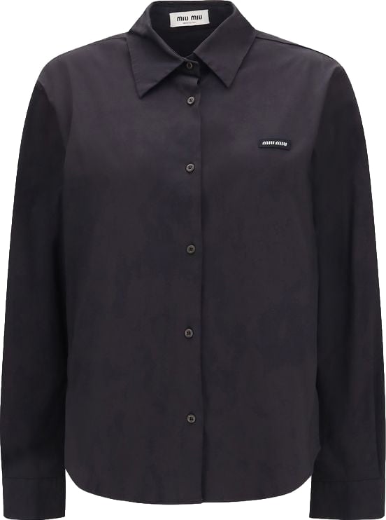 Miu Miu Black Cotton Dress Shirt