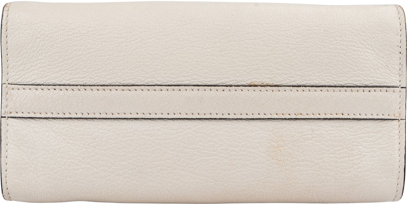 Miu Miu White Madras Leather Bow Handbag