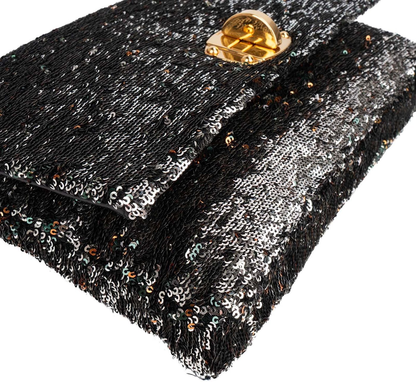 Miu Miu Bicolor Sequin Flap Hobo Shoulder Bag